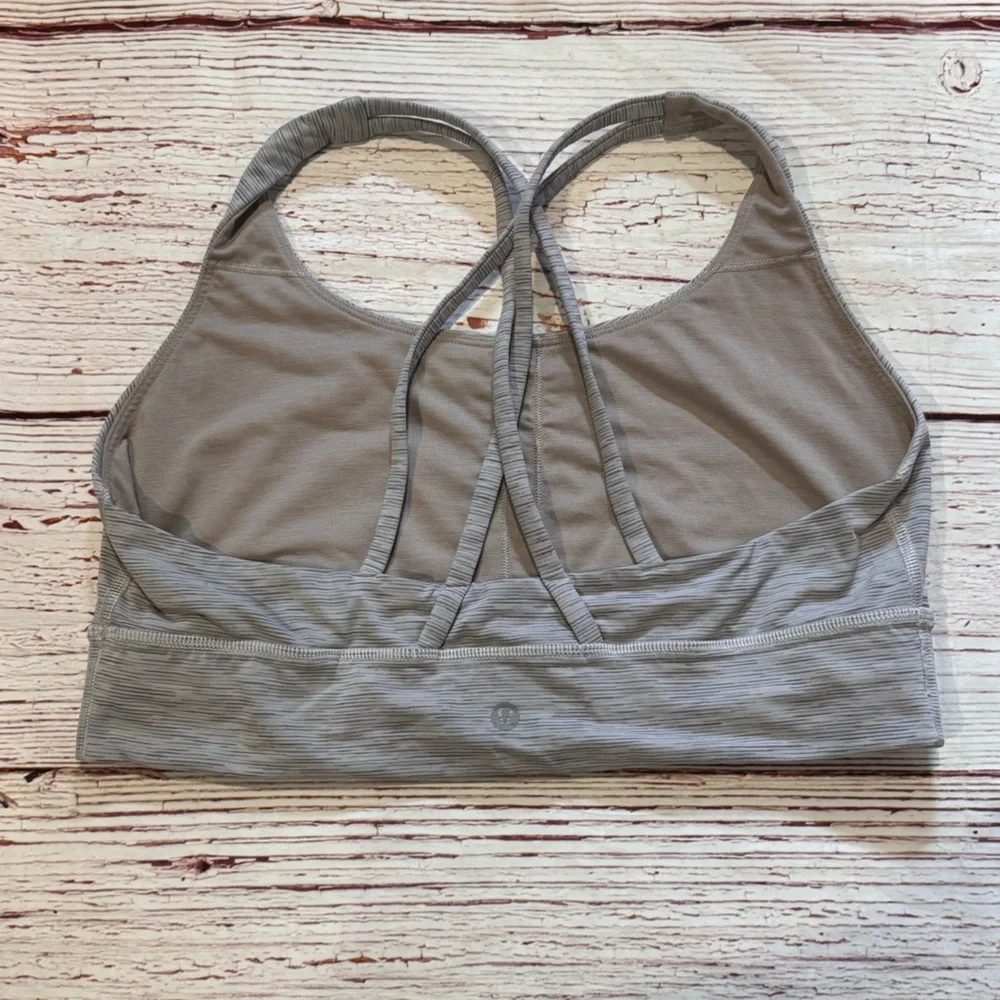 Lululemon Energy Bra Long Line in Wee Are From Space Nimbus Battleship Sz 12